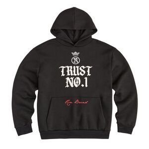Reason Trust No 1 Hoodie Men’s Large Black Front and Back Graphic Print